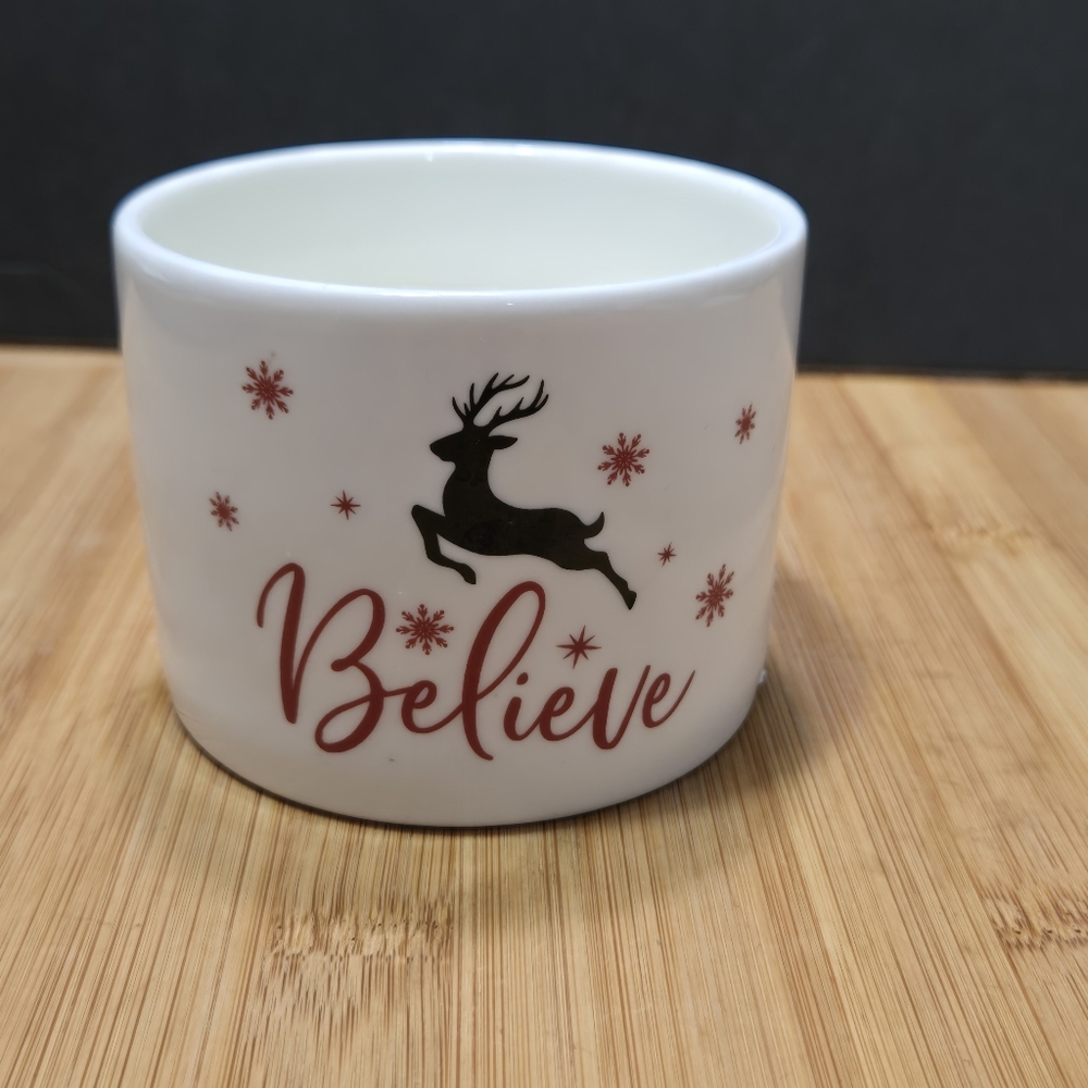 Believe Candle Holder with Holiday Citrus Scent Candle